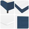 vidaXL Boxspringbett mit Matratze mit Kopfteil Blau 90 x 190 cm Stoff