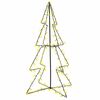 vidaXL Weihnachtsbaum in Kegelform 160 LEDs Indoor & Outdoor 78x120 cm