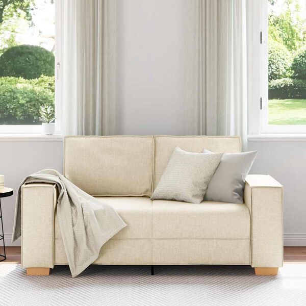vidaXL 2-Sitzer Sofa Leinen 160x78x84 cm