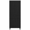 vidaXL Highboard Schwarz Eichen-Optik 69,5 x 34 x 180 cm Holzwerkstoff