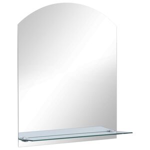 vidaXL Wandspiegel mit Regal 30&times;50 cm Hartglas