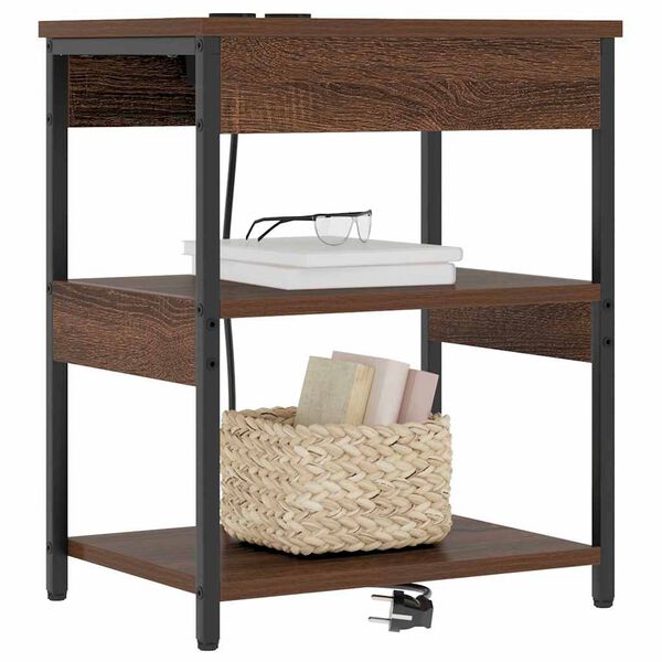 vidaXL Nachttisch Braun Eichen-Optik 41 x 31 x 51 cm Holzwerkstoff