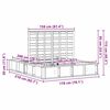 vidaXL Bettrahmen Wei&szlig; 160 x 200 cm Massives Kiefernholz