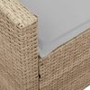 vidaXL Gartensofa 5-Sitzer mit Kissen Beige Poly Rattan