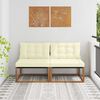 vidaXL 2 St&uuml;ck Outdoor Mittelsofa Massivholz Akazie Natur