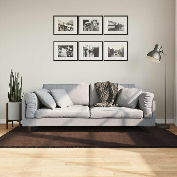 vidaXL Bereichsteppiche HUARTE Braun 170 x 120 cm Polyester