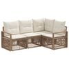 vidaXL Gartensofa-set 4 stk. Beige Poly-Rattan