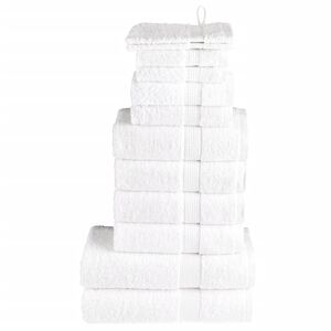 vidaXL 12 tlg. Premium-Handtuch-Set SOLUND Wei&szlig; 600 g/m&sup2;