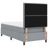vidaXL Boxspringbett mit Matratze Hellgrau 80 x 200 cm Stoff