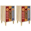 vidaXL Nachttisch ESSEN 2 stk. Sonoma-Eiche 36 x 33 x 60 cm