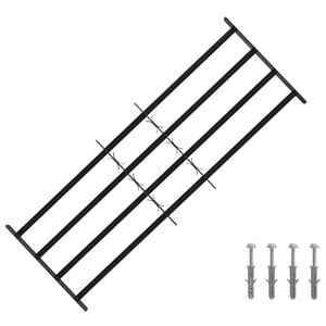 vidaXL Sicherheitsgitter f&uuml;r Fenster mit 4 Querstangen 3 pcs 93-174 cm