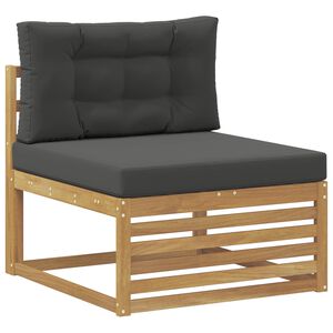 vidaXL Outdoor Mittelsofa Massivholz Akazie Wei&szlig;