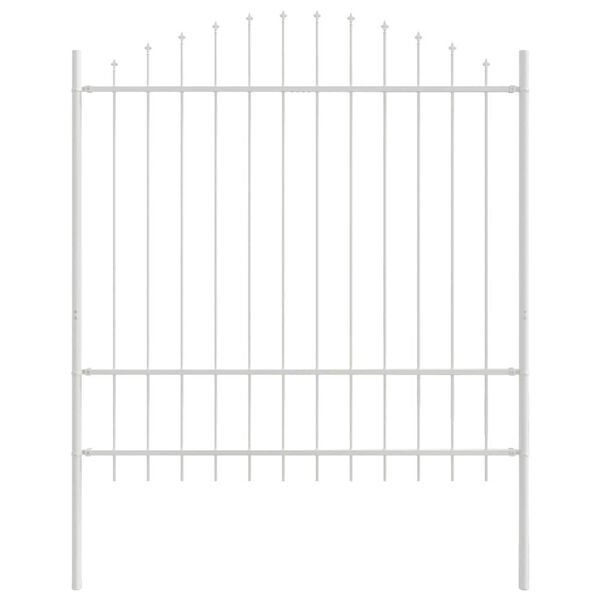 vidaXL Gartenzaun 8 pcs Weiß 170 x 215 cm Pulverbeschichteter Stahl
