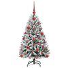 vidaXL K&uuml;nstlicher Weihnachtsbaum Gr&uuml;n und Wei&szlig; 120 cm PVC und Metall