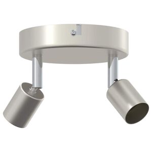 vidaXL Deckenstrahler mit Strahlern Nickel 12 x 8 cm Stahl