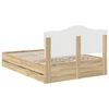 vidaXL Bettrahmen Sonoma-Eiche 140 x 200 cm Ingenieurs Holz
