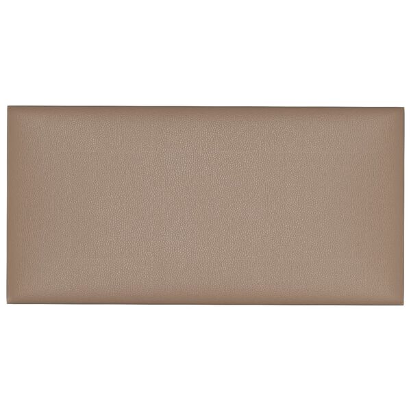 vidaXL Wandpaneele 12 Stk. Cappuccino-Braun 30x15cm Kunstleder 0,54 m²