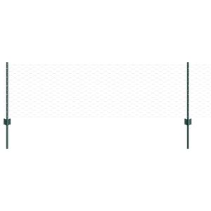 vidaXL Sechseckzaun mit Pfosten 50 x 0,6 m PVC-beschichteter Stahl