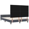 vidaXL Boxspringbett mit Kopfteil Dunkelgrau 140 x 200 cm Samt