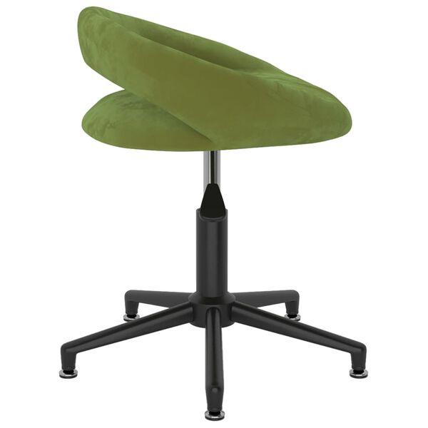 vidaXL B&uuml;rostuhl Drehbar Hellgr&uuml;n Samt