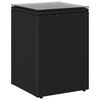 vidaXL Beistelltisch Schwarz Poly-Rattan