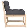 vidaXL Gartensofa mit Kissen Massivholz Kiefer