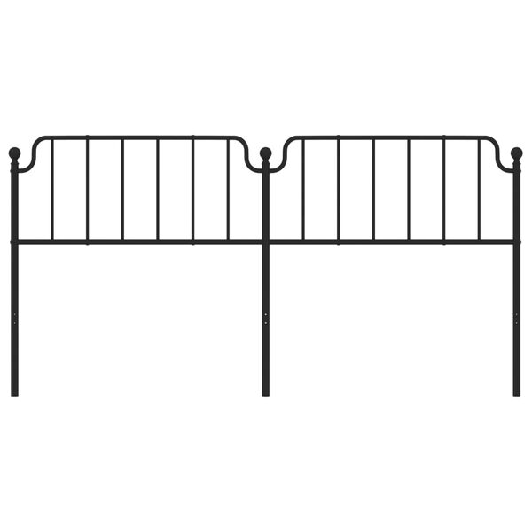 vidaXL Kopfteil Metall Schwarz 200 cm