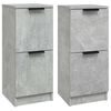 vidaXL Sideboards 2 Stk. Betongrau 30x30x70 cm Holzwerkstoff
