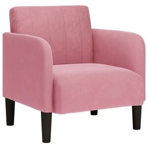 vidaXL Sessel mit Armlehnen Rosa 54 cm Samt