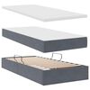 vidaXL Bett mit Stauraum und LED mit LED Dunkelgrau 90 x 190 cm Samt
