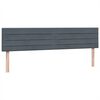 vidaXL Boxspringbett mit Matratze Dunkelgrau 180x220 cm Samt