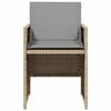 vidaXL Gartenst&uuml;hle mit Kissen 4 Stk. Beigemischung Poly Rattan
