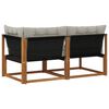 vidaXL Outdoor Mittel- und Ecksofa 2 St&uuml;ck Natur Massivholz Akazie