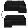 vidaXL Sofa Schwarz Gesamtabmessungen: 178 x 134 x 80 cm (B x T x H)