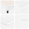 vidaXL Boxspringbett mit Matratze Wei&szlig; 90 x 190 cm Kunstleder