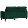 vidaXL 2-Sitzer-Sofa Dunkelgr&uuml;n 140 cm Samt