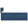 vidaXL Boxspringbett mit Matratze Blau 100x200 cm Stoff