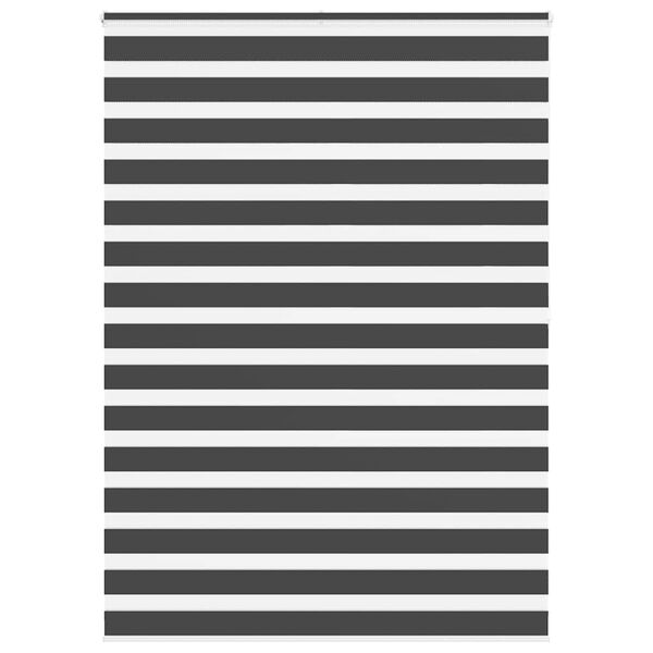 vidaXL Doppelrollo Schwarz 155x200 cm Stoffbreite 150,9 cm Polyester