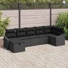 vidaXL Sofa Set mit Kissen 7 pcs Poly-Rattan
