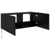 vidaXL TV-Wandschrank Schwarz Eichen-Optik 100 x 35 x 41 cm