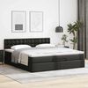 vidaXL Ottoman-Bett mit Matratzen & LEDs Schwarz 180x200 cm Kunstleder