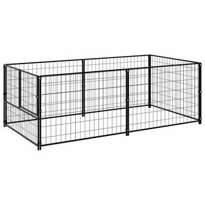 vidaXL Hundezwinger Schwarz 200x100x70 cm Stahl