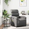 vidaXL Massagesessel Relaxsessel Grau Kunstleder