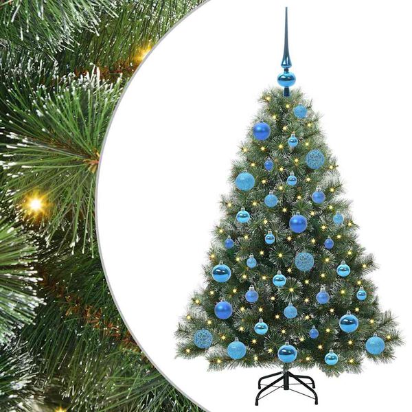 vidaXL Künstlicher Weihnachtsbaum mit 150 LEDs Grün 120 cm PE und PVC
