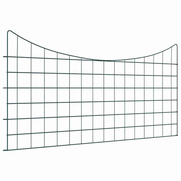 vidaXL Teichzaun Set 5 pcs Grün 100 x 50 cm Stahl