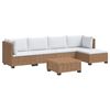 vidaXL 6 Stk. Rattan-Lounge-Set mit Kissen GENDT Naturrattan Natur