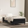 vidaXL Boxspringbett mit Matratze Schwarz 100x200 cm Samt