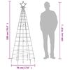 vidaXL LED-Weihnachtsbaum mit Erdspießen 220 LEDs Mehrfarbig 180 cm