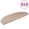 vidaXL Treppe Matten 15 Stk. 56 x 17 x 3 cm Non-Slip Taupe