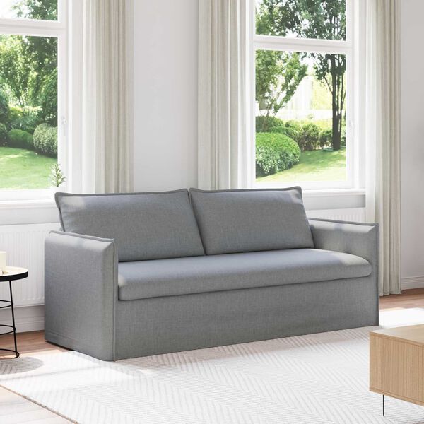 vidaXL Sofa Hellgrau Gesamtabmessungen: 196 x 82 x 85 cm (B x T x H)